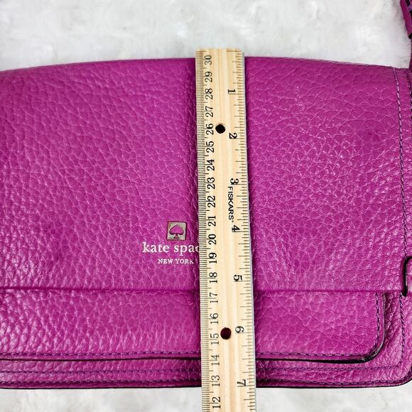 Kate Spade New York Leather Crossbody Bag Pink Fushsia - Picture 8 of 11